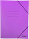 File Folder with Rubber Band Prespan 25x35cm Purple