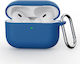 Silikon Hülle Für Airpods Pro 3 Mit Karabiner Blau