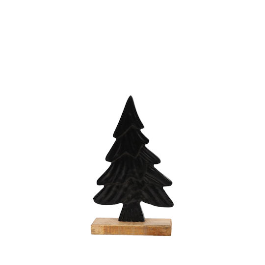 Decorațiune de Crăciun Lemn Braduleț 23cm. Negru Pole
