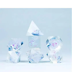 Sirius Dice Clear Cloak & Dagger 7-dice Set