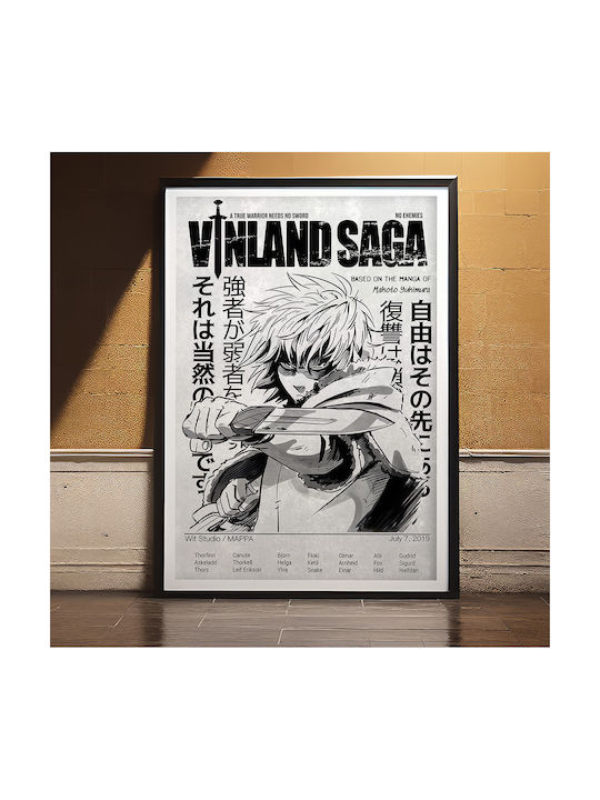 Poster Vinland Saga Thorfinn An154 21cm X 30cm Λευκή Ξύλινη Κορνίζα