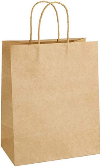 Next Eco Craft Χάρτινη Τσάντα για Δώρο Καφέ 22x10x31εκ.