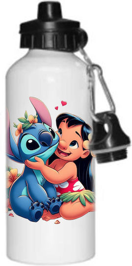 Sticlă Pentru Copii Lilo & Stitch 500ml Albă