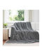 vidaXL Decken & Couchdecken Zweisitzer-Sofa Überwurf Fleece 270x240cm Dunkelgrau