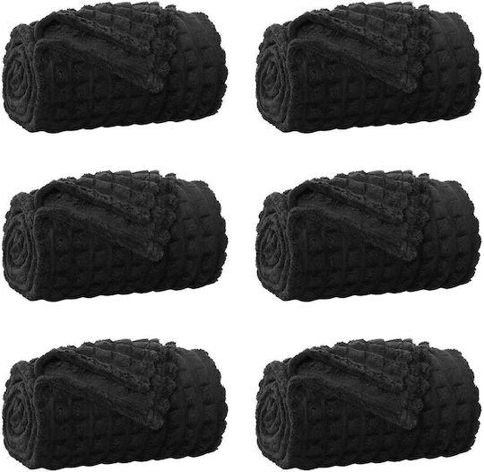 vidaXL Fleece Armchair Throw 240x220cm Black