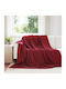vidaXL Armchair Throw Fleece 240x220cm Turquoise Red