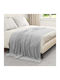vidaXL Ριχτάρι Πολυθρόνας Fleece 150x200εκ. Γκρι