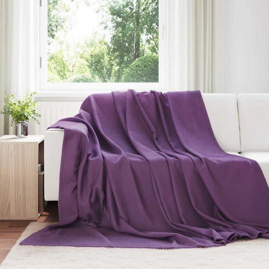 vidaXL Cuvertură Pentru Canapea De Fotoliu Polar Fleece 240x220cm Violet