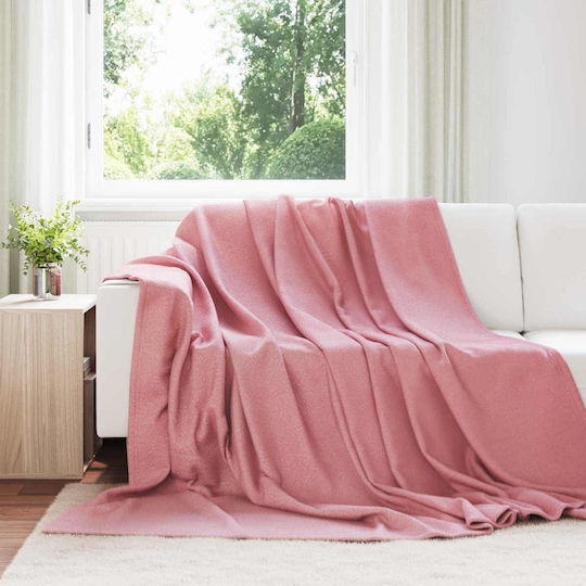 vidaXL Ριχτάρι Διθέσιου Καναπέ Fleece 270x240εκ. Ροζ