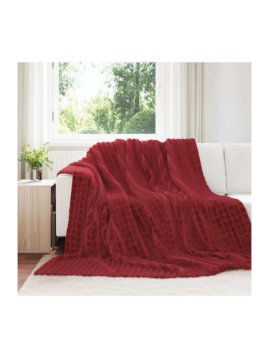 vidaXL Fleece Decke Übergröße 240x220cm Türkis, Rot