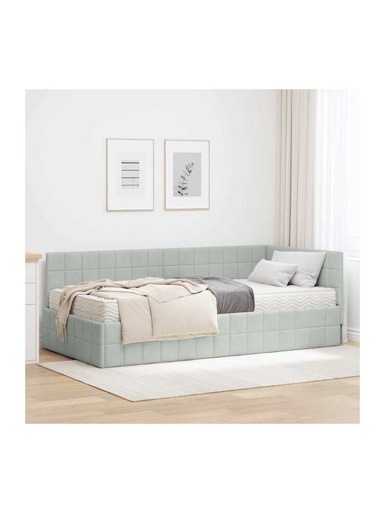 Einzelbett Offen Grau mit Lattenrost & Matratze...