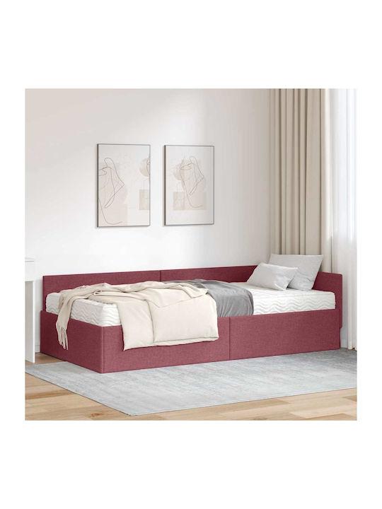 Einzelbett Rotes Mit Lattenrost & Matratze 80x2...