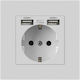 Pcu1 Steckdose Einfach 2 X USB 2.1 A Weiß Farbe Polycarbonat 16a