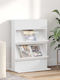vidaXL PU Magazine Rack White 70x41x96cm