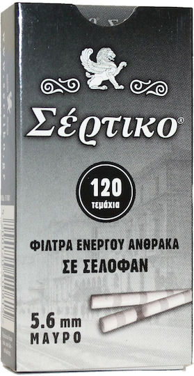 Sertiko Vată pentru țigări Carbon activat 5.6mm 120x1buc