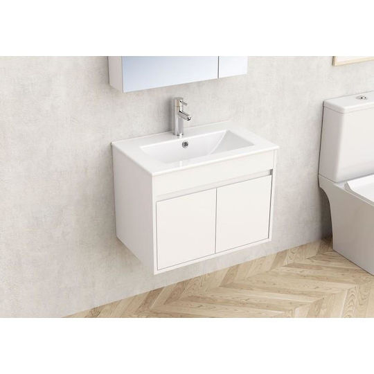 Inter Ceramic Bari Шкаф със Мивка Д60xШ45xВ60см Бял