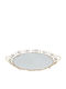 Keskor Metallic Oval Decorative Tray with Mirror 47x42x4.5cm