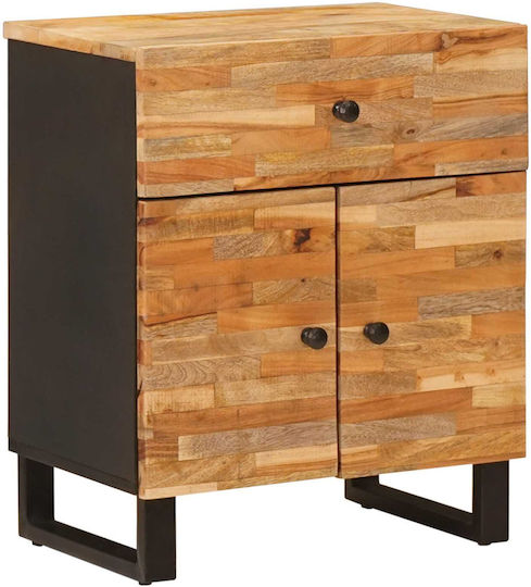 Bedside Table from Solid Wood Brown 50x33x60cm