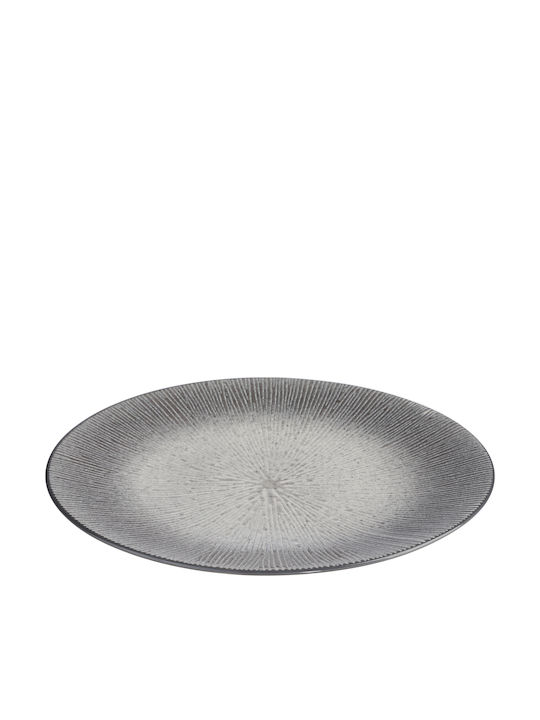 Secret de Gourmet Plate Shallow Ceramic Gray with Diameter 27cm