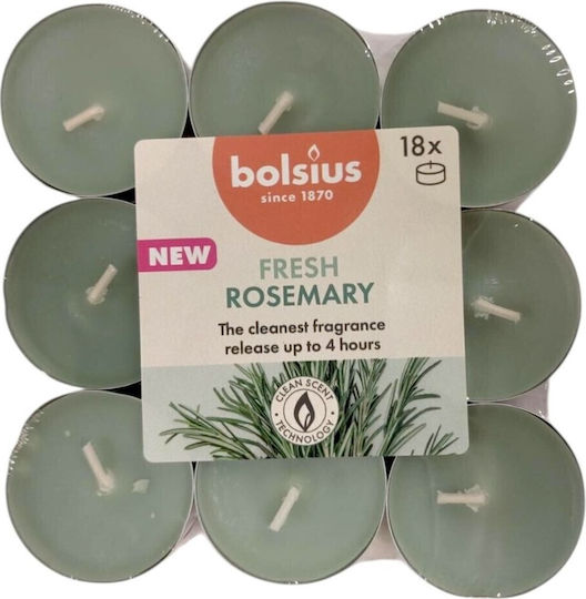 Bolsius Lumânări Mici True Scents Aromatice În Culoare Verde Până La 4 Ore Timp De Ardere 18 Bucăți