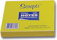Yellow Sticky Memo Pads 7.6x7.6cm 100 Sheets