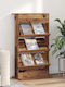 vidaXL PU Magazine Rack Brown 70x41x126cm