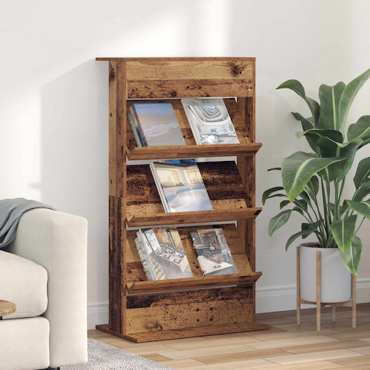 vidaXL Θήκη Περιοδικών Καφέ 70x41x126εκ.