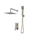 Bruno Built-in Mixer, Hand Shower & Shower Head Set for Shower Silver