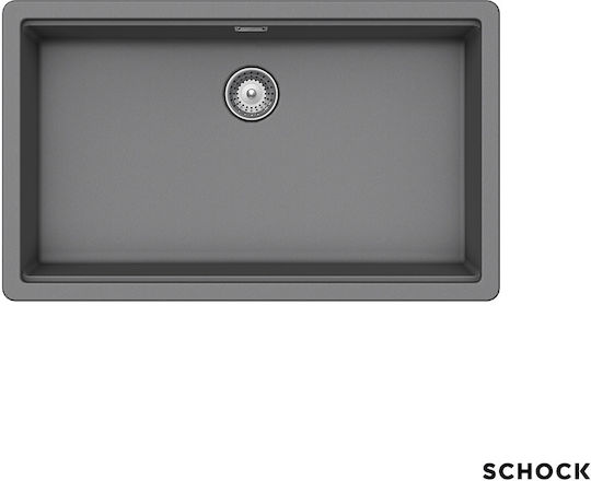 Schock Cristalite Manhattan Chiuvetă De Bucătărie Drop-In Din Granit Lichid M75xL45.6cm Gri