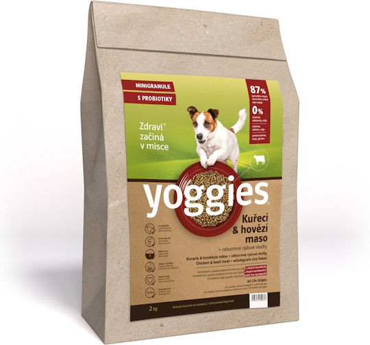Dry Dog Food Chicken Beef & Probiotics Cold Pressed Yoggies Mini 2 Kg