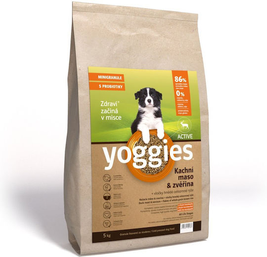 Dry Dog Food Active Duck Meat Hunting & Probiotics Cold Pressed Yoggies Mini 5 Kg
