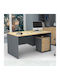 Office Storage Chipboard Drawer Ανθρακί - Φυσικό Οξιάς L39xW40xH57cm
