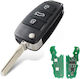 Cheie Auto Programabilă 3 Butoane Audi Q7 B7 Q3 A3 TT A2 A8 A6 A6L A4 S5 C5 C6 B6 A4L A5 Q5 S RS Cabrio Avant Quattro 433MHz ID48 FCC 8E0837220 8E0837220K 8E0837220D