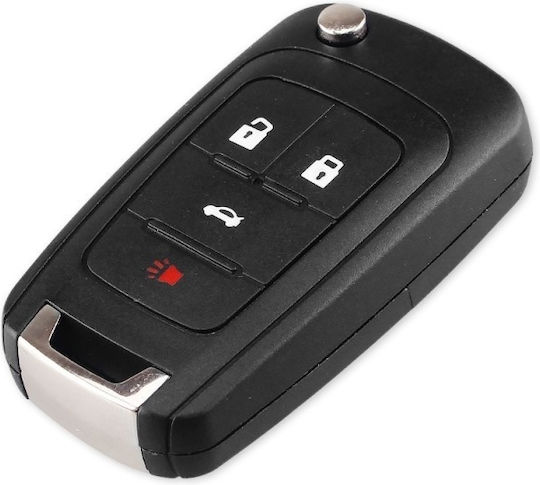 Husă Pentru Chei Auto Compatibilă Cu Opel Chevrolet Spark Vauxhall Insignia Astra Corsa Zafira 4 Butoane