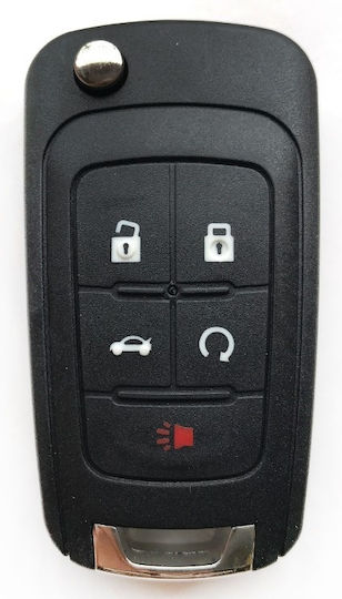 Husă Pentru Chei Auto Compatibilă Opel Chevrolet Vauxhall Spark Cruise Corsa Astra Insignia Zafira 5 Butoane