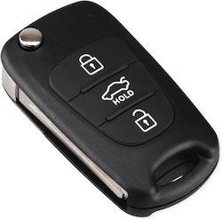 Car Key Case Compatible Hyundai I30 Elantra Santa Fe Accent 3 Buttons