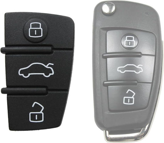 Set Butoane Cauciuc Audi A3 A4 A5 A6 A8 Q5 Q7 Cheie 3 Butoane