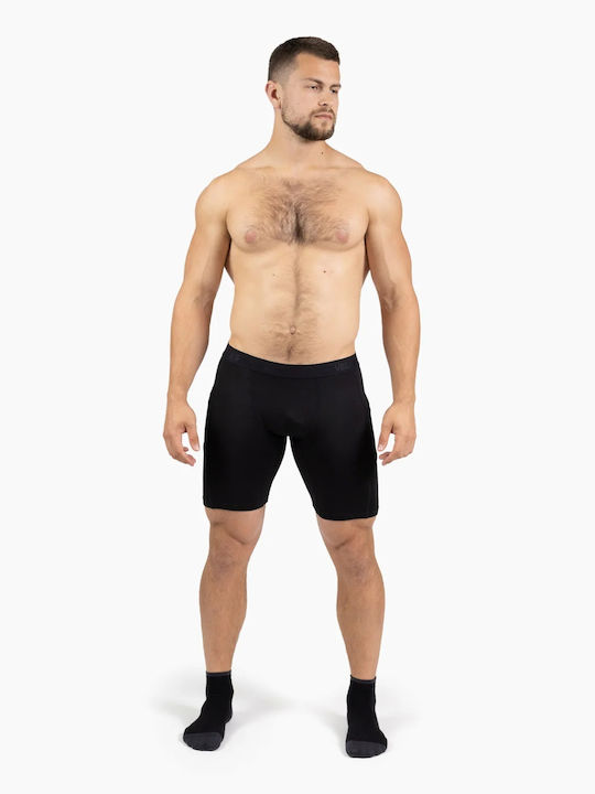 Velites Herren Sportleggings Kurz Schwarz