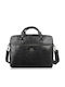 Leder Herrentasche Schulter / Crossbody Schwarz