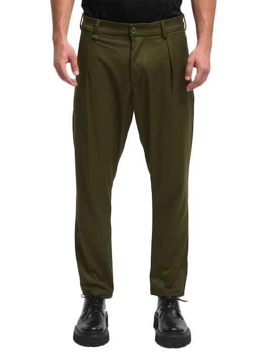 Perth Παντελόνι Chino σε Tapered Γραμμή Χακί
