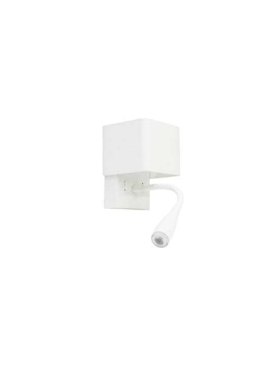 Adeleq Lamp Wall with Integrated LED and Warm White Light 15.2x10cm