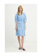 Aline Midi Shirt Dress Dress Wrap Light Blue