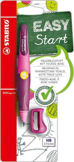 Stabilo Easyergo Mechanical Pencil Plastic 3.15mm Sharpener Left-handed 2 Pieces Fuchsia