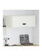Wall Mount Living Room Cabinet Made of Metal White 80x33x35cm