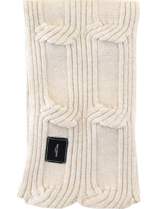 Tailor Made Knitwear Fular din lână pentru femei Tricotat Ecru