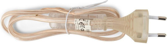 Entac Wiederverwendbares Netzkabel 2g0.75 Schalter Ein Aus Transparent 1m