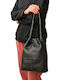 Leather Women's Pouch Shoulder Black