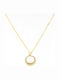 Ios Necklace Rosette from Gold 14K with Pearls & Zircon