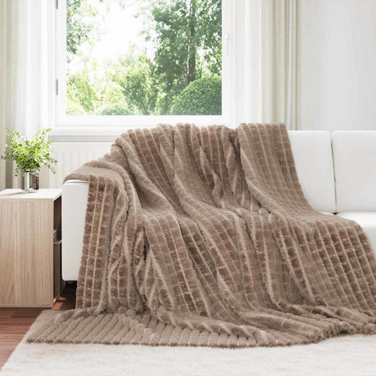 vidaXL Фотьойл Throw Полар 240x220см Камилопардова
