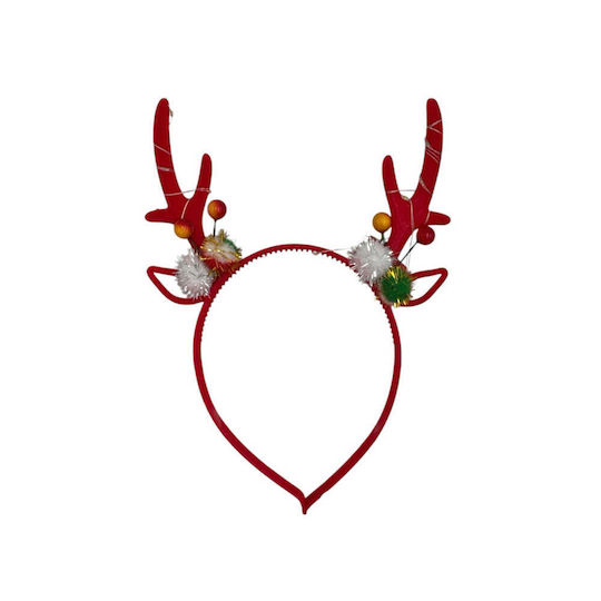 Christmas Red Reindeer Light Headband 20 Cm